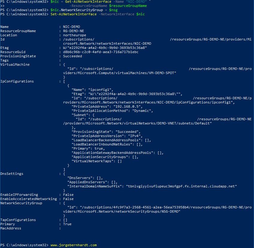 Set-AzNetworkInterface.