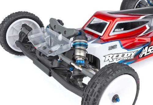 Photo of an off-road RC car with a front wing