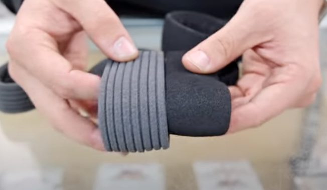 Image of closed-cell and open-cell tire inserts for RC cars