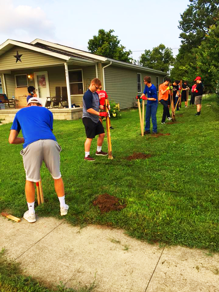 Fence Posts for Habitat Crawfordsville, Indiana