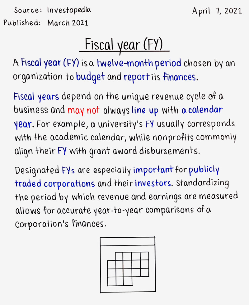 Fiscal year (FY)