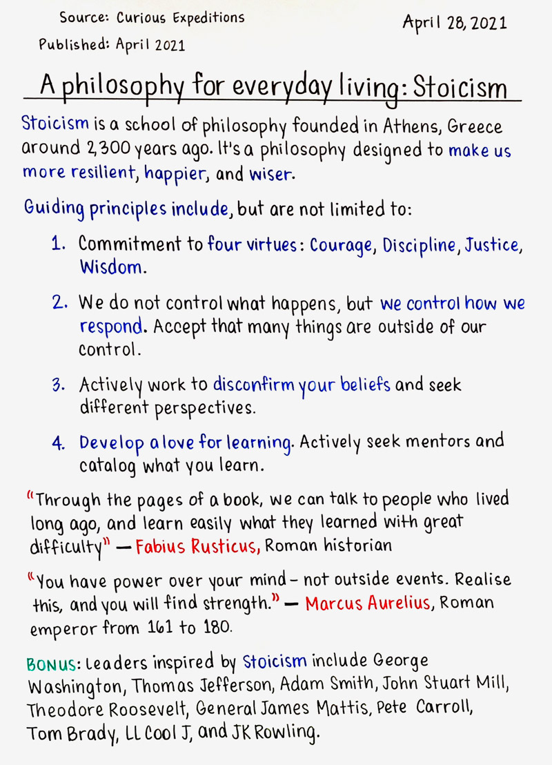 A philosophy for everyday living: Stoicism