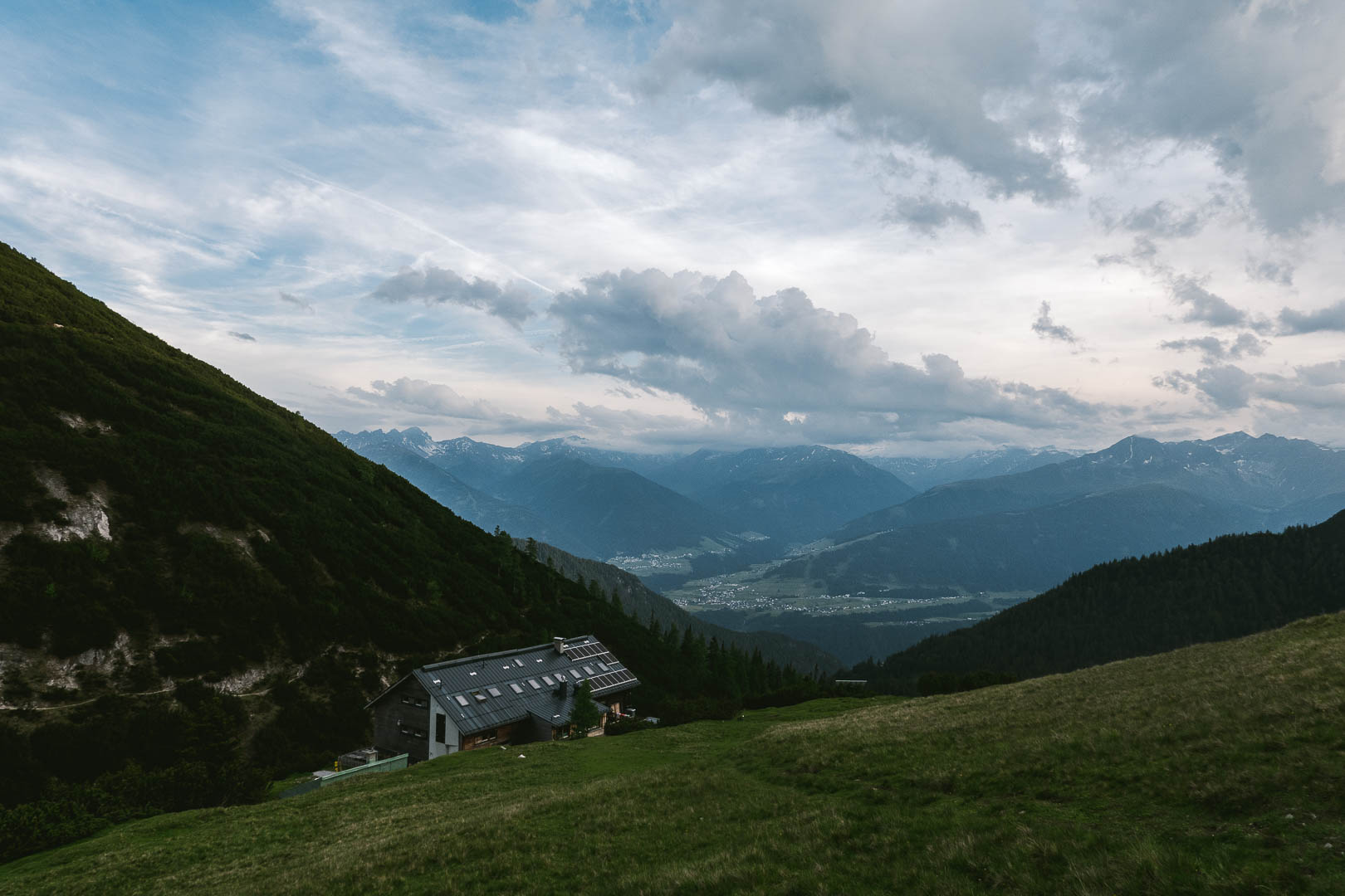 Solsteinhaus around sunset