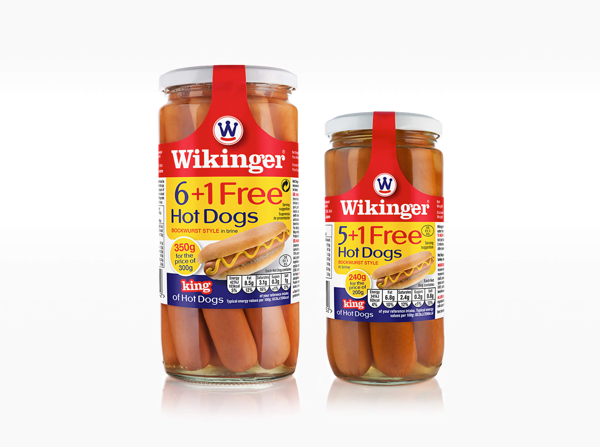 Wikinger Hot Dogs jar label design J Creative Design