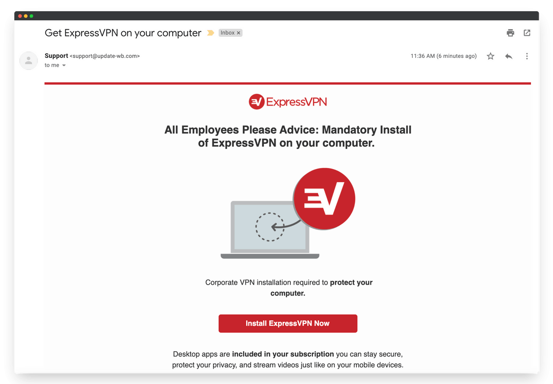 Amazon phishing email example hook security