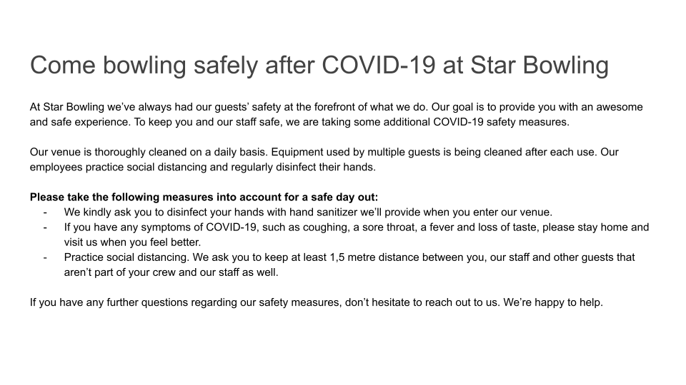 Make your customers feel safe after COVID at your indoor leisure venue - Briq Bookings