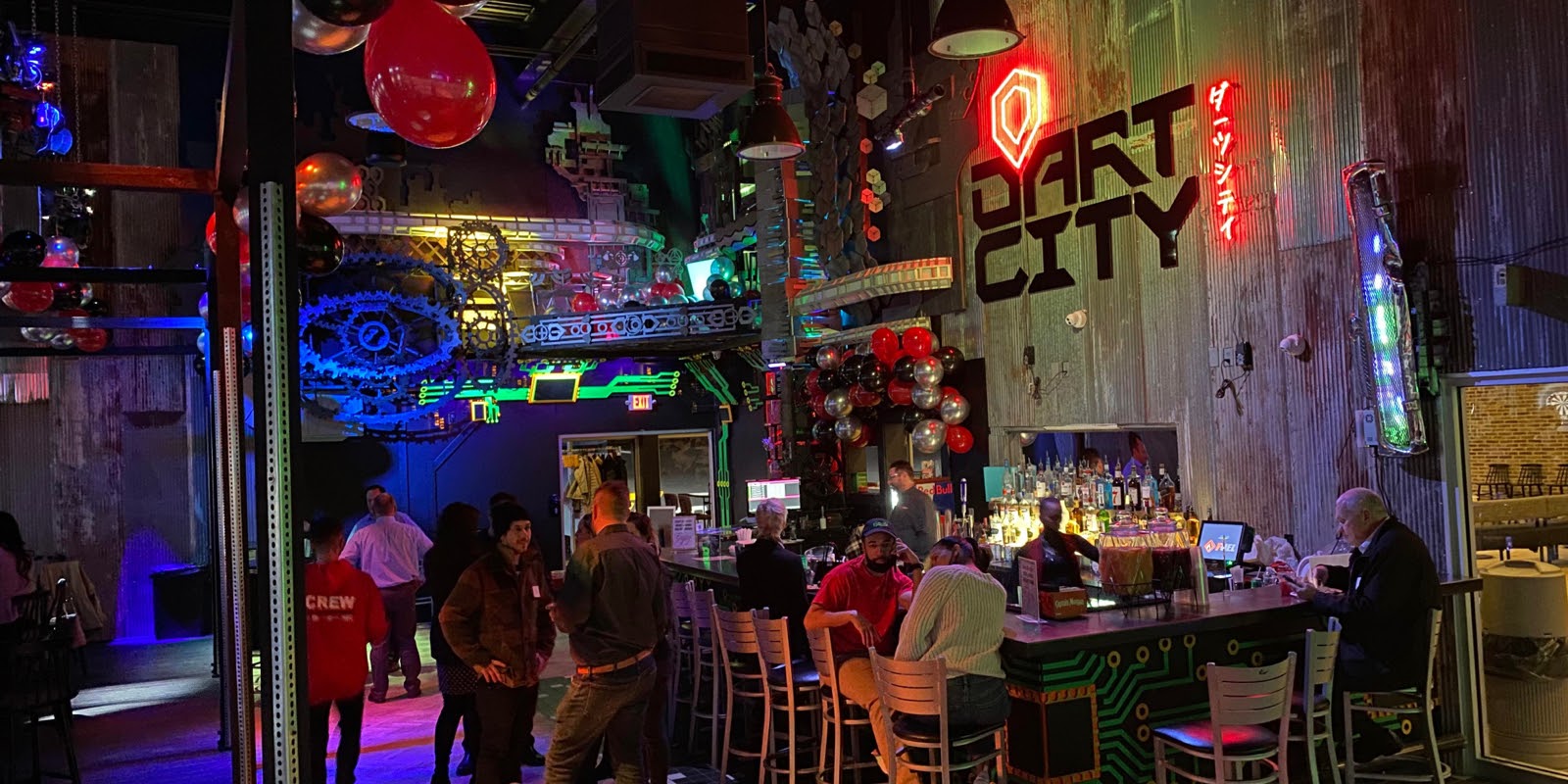 Competitive socializing at DartCity. Briq Bookings and R1 Indoor Karting celebrate their 2-year anniversary