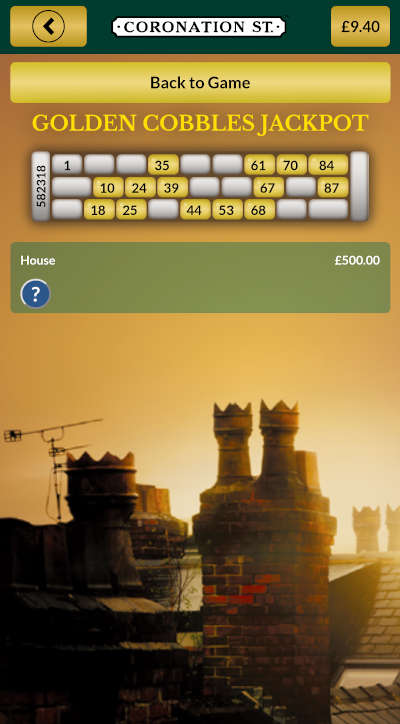 Golden Cobbles Jcckpot Ticket