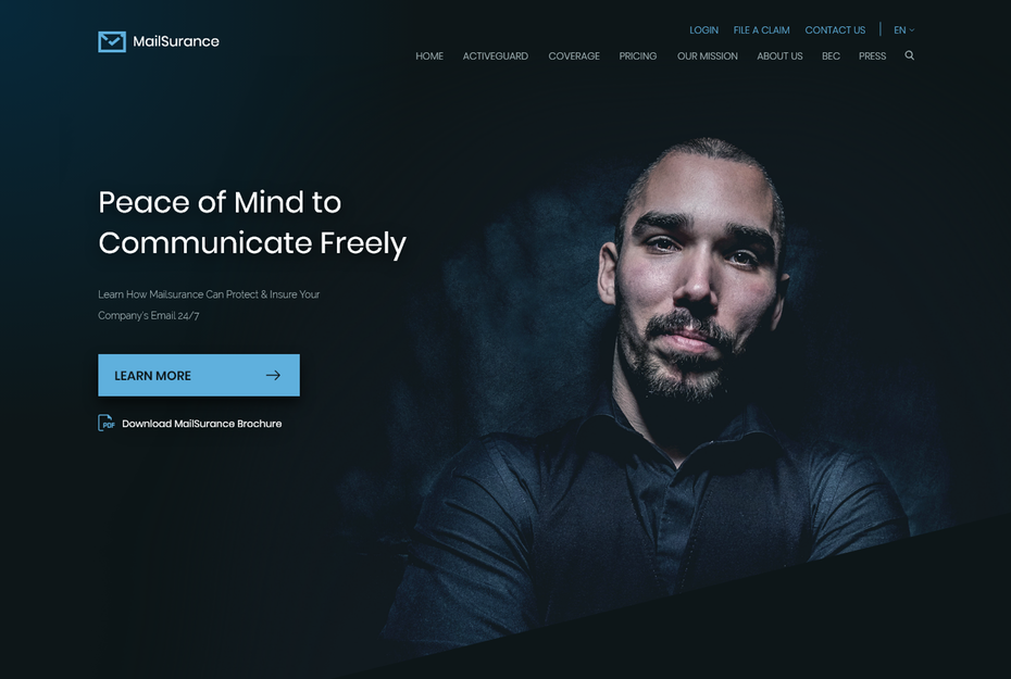 Example of 2020 web design trend dark mode
