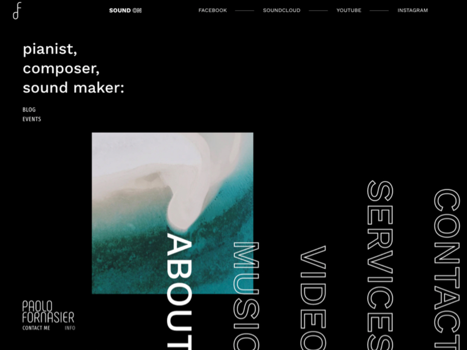 Example of 2020 web design trend of framing with blank space