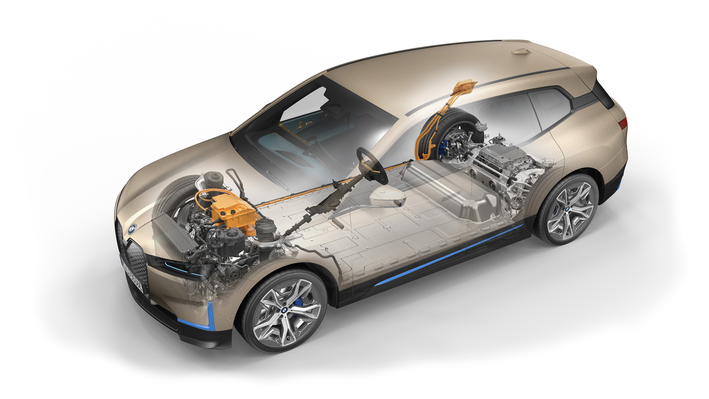 BMW New iX Electric Car platform - technical diagram
