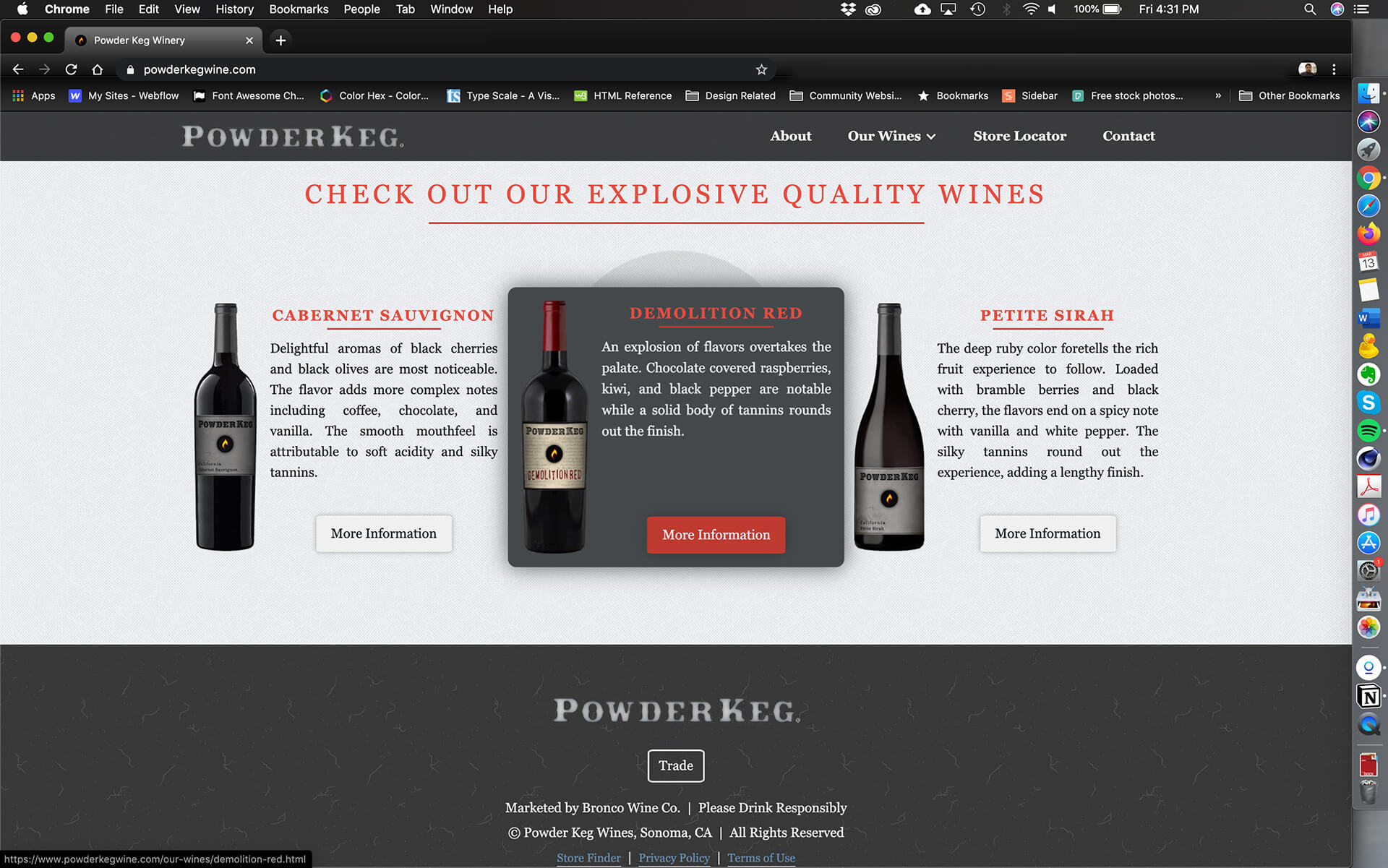 Powder Keg Wines Bradley Brazis Graphich Designer