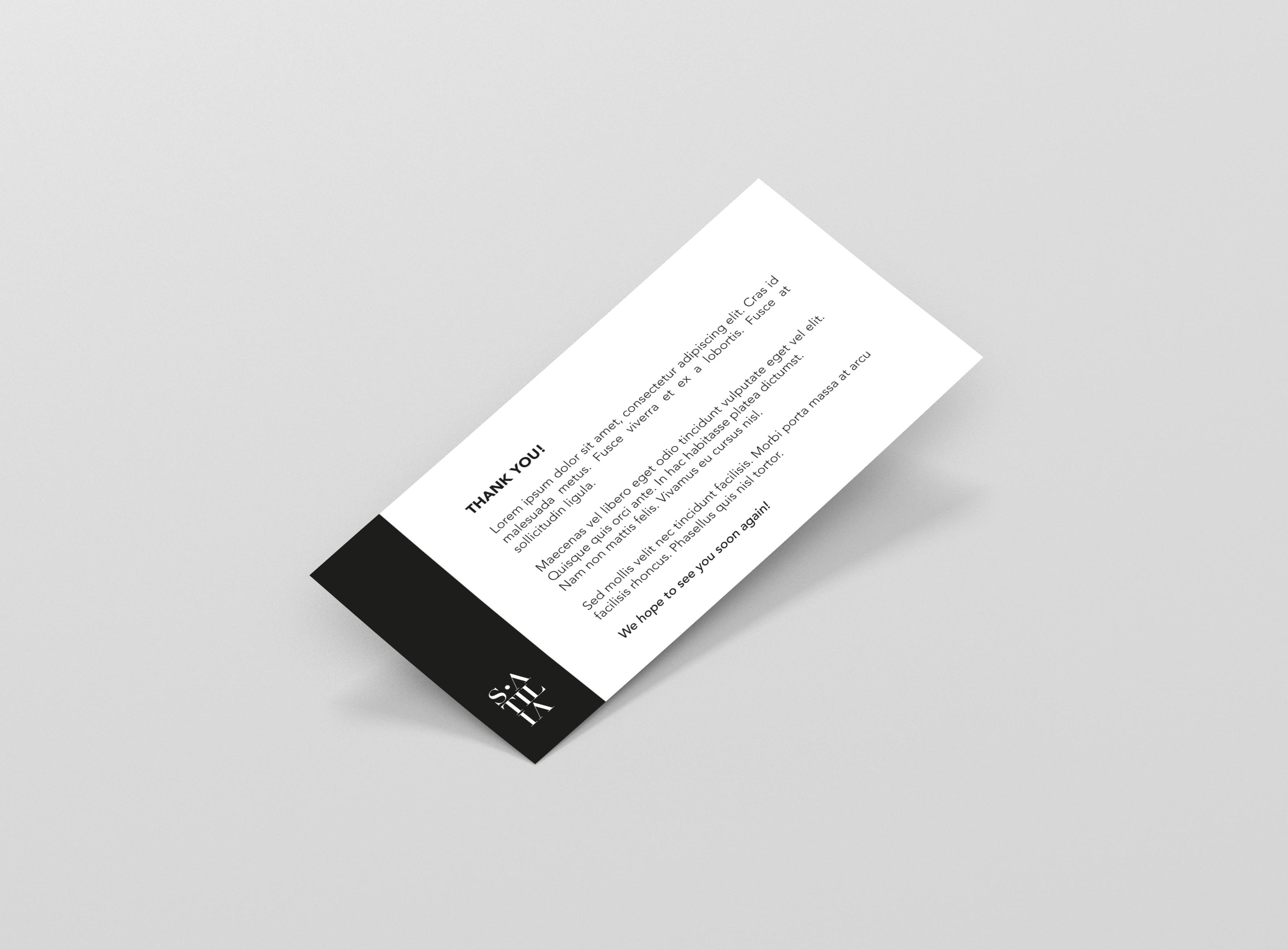 biglietto di ringraziamento design