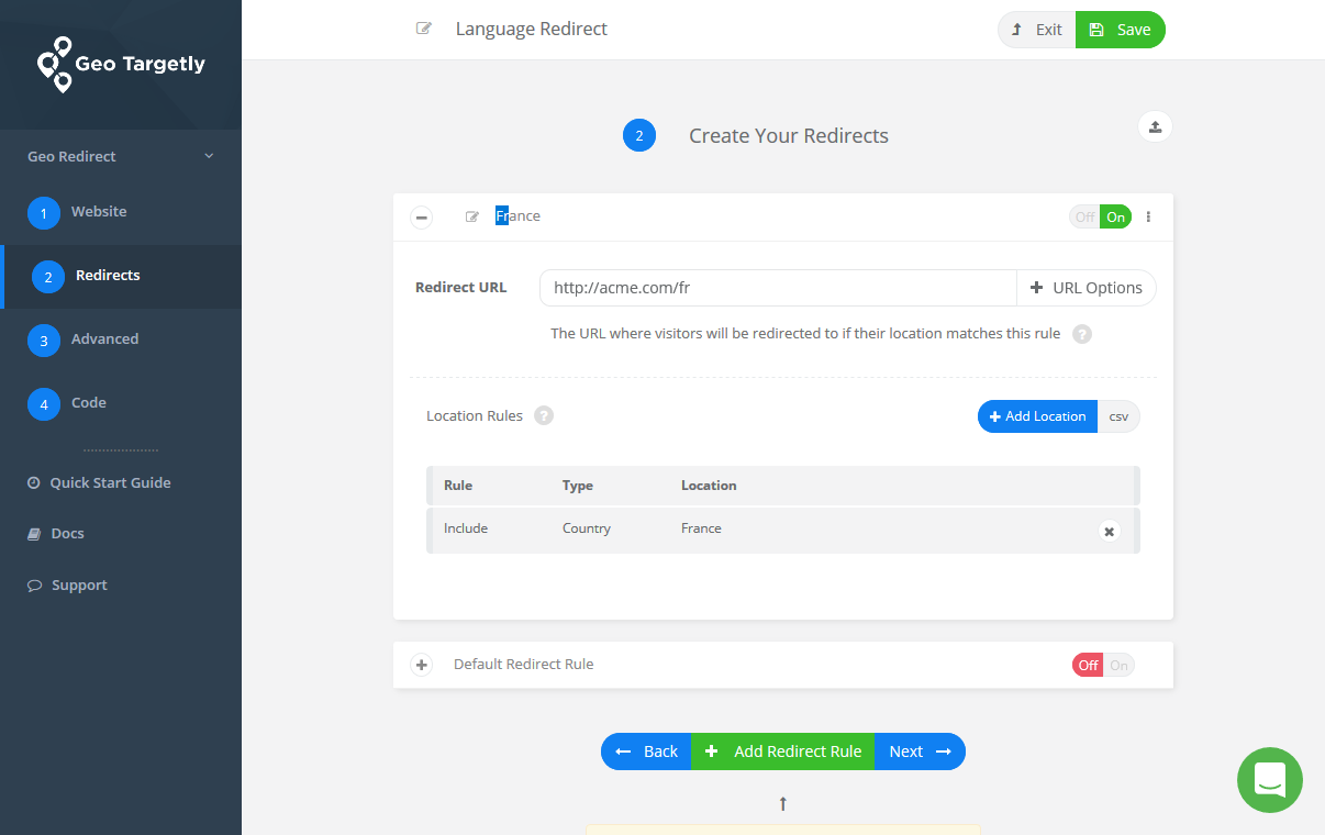 Change website language