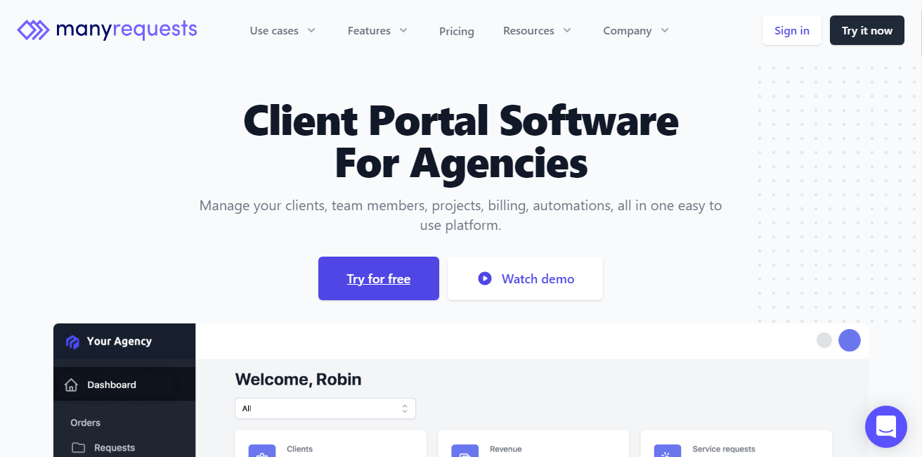 management software with client