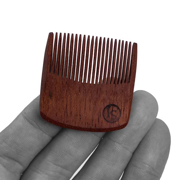 SavvyJack Pocket pick mustache comb - Dark Ipe.