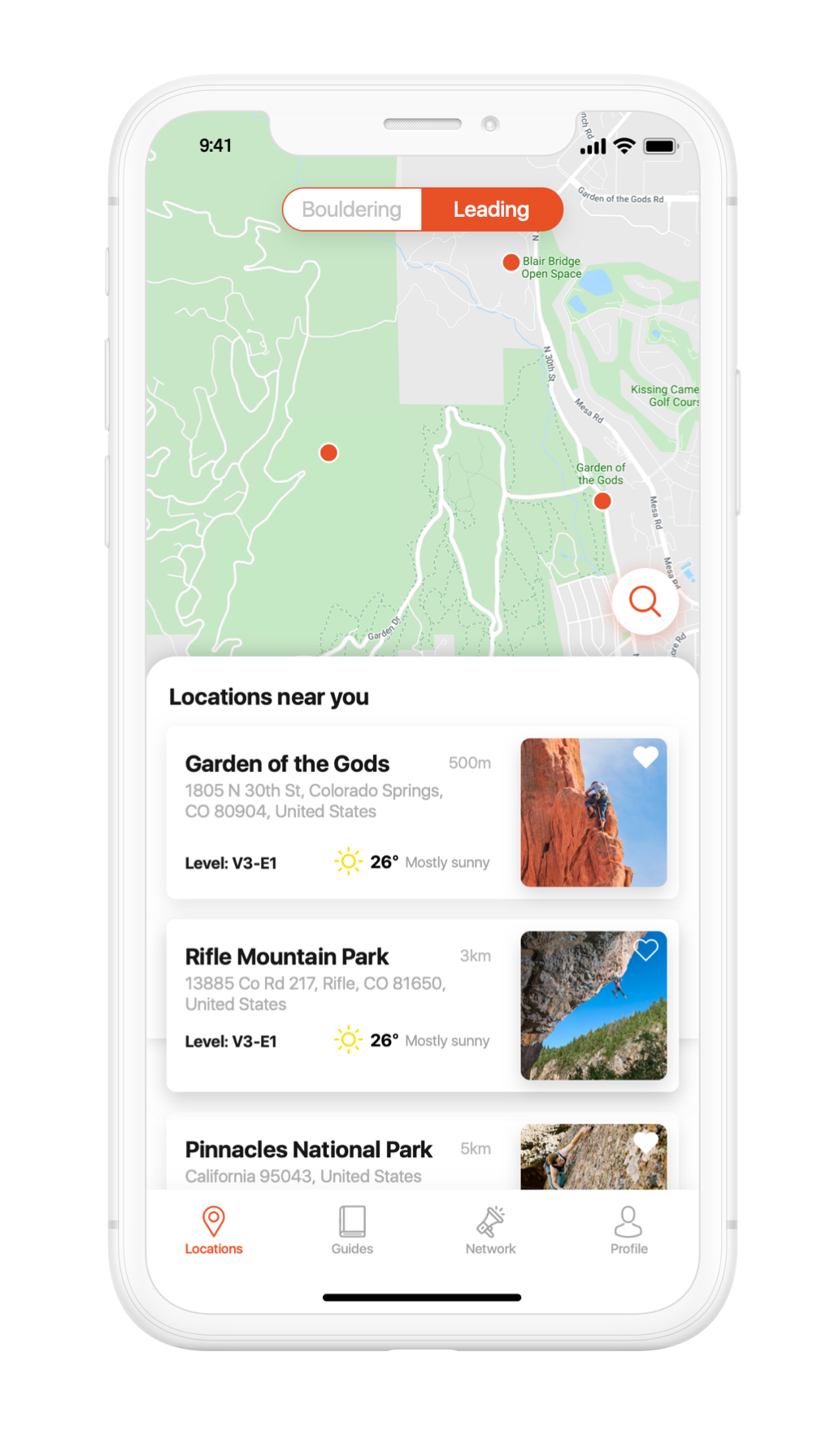 Climbing app