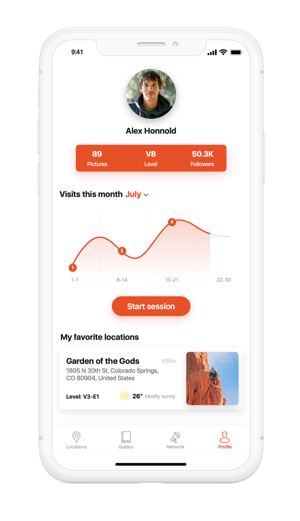 Climbing app