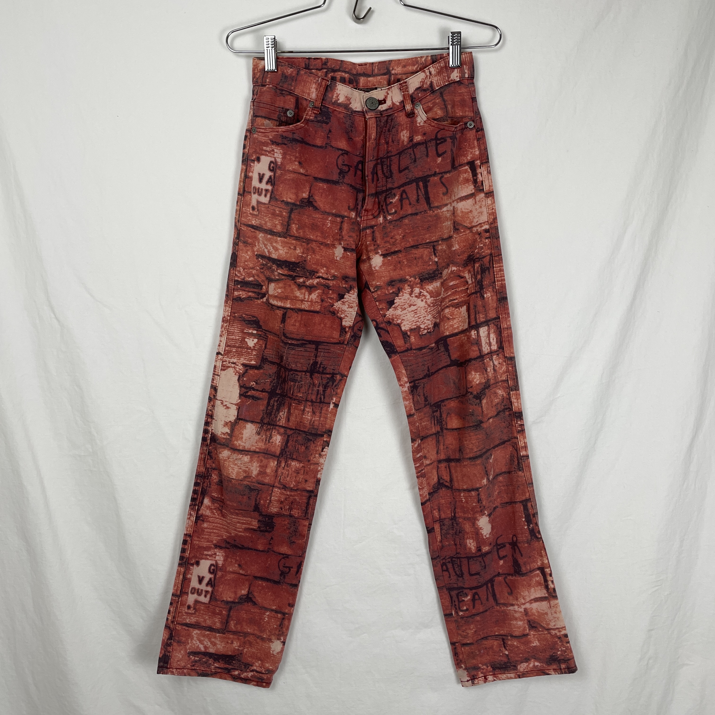Jean Paul Gaultier Break Wall Print Jeans
