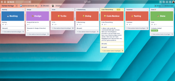 Kanban-Board-Vorlage in Trello