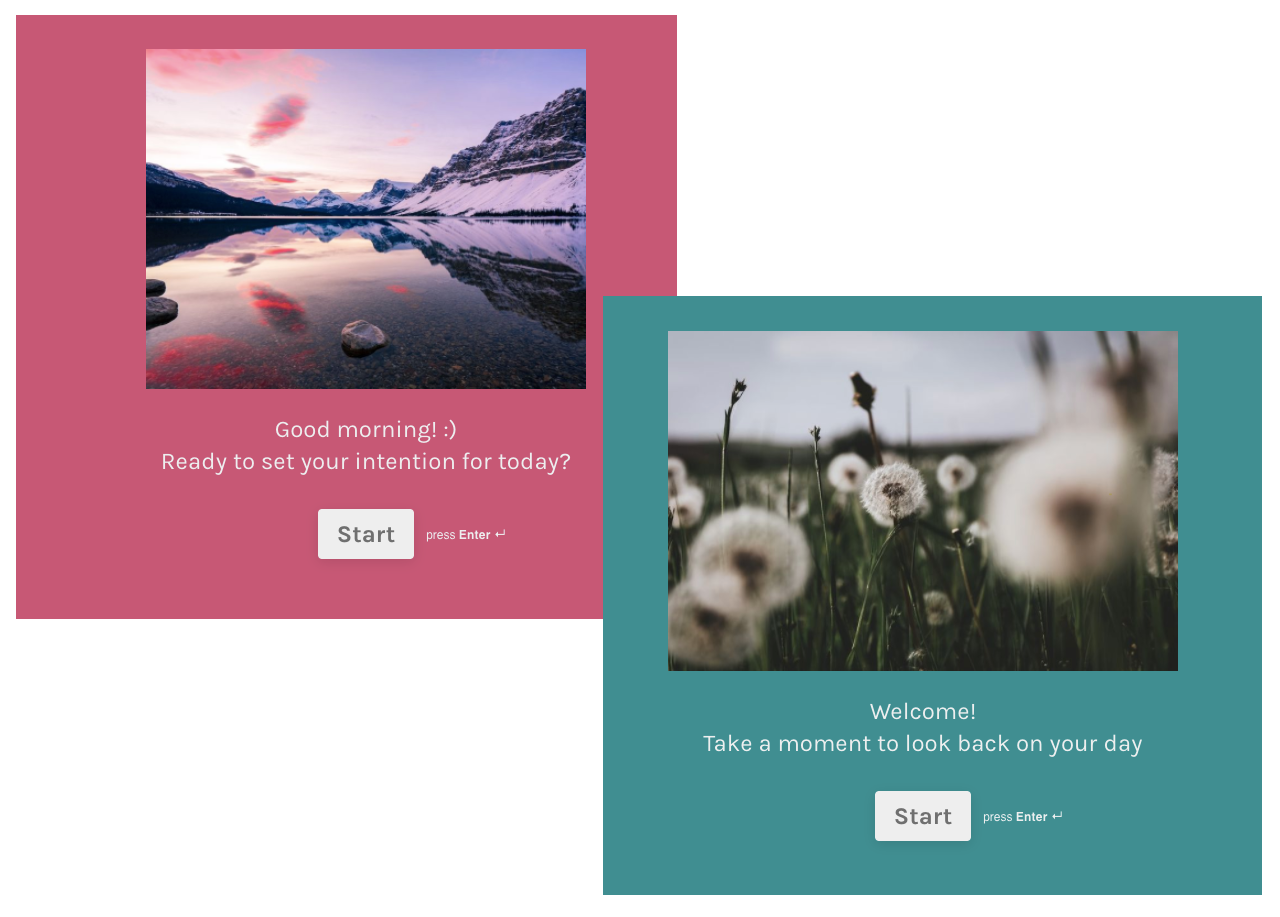 Typeform protoype screens