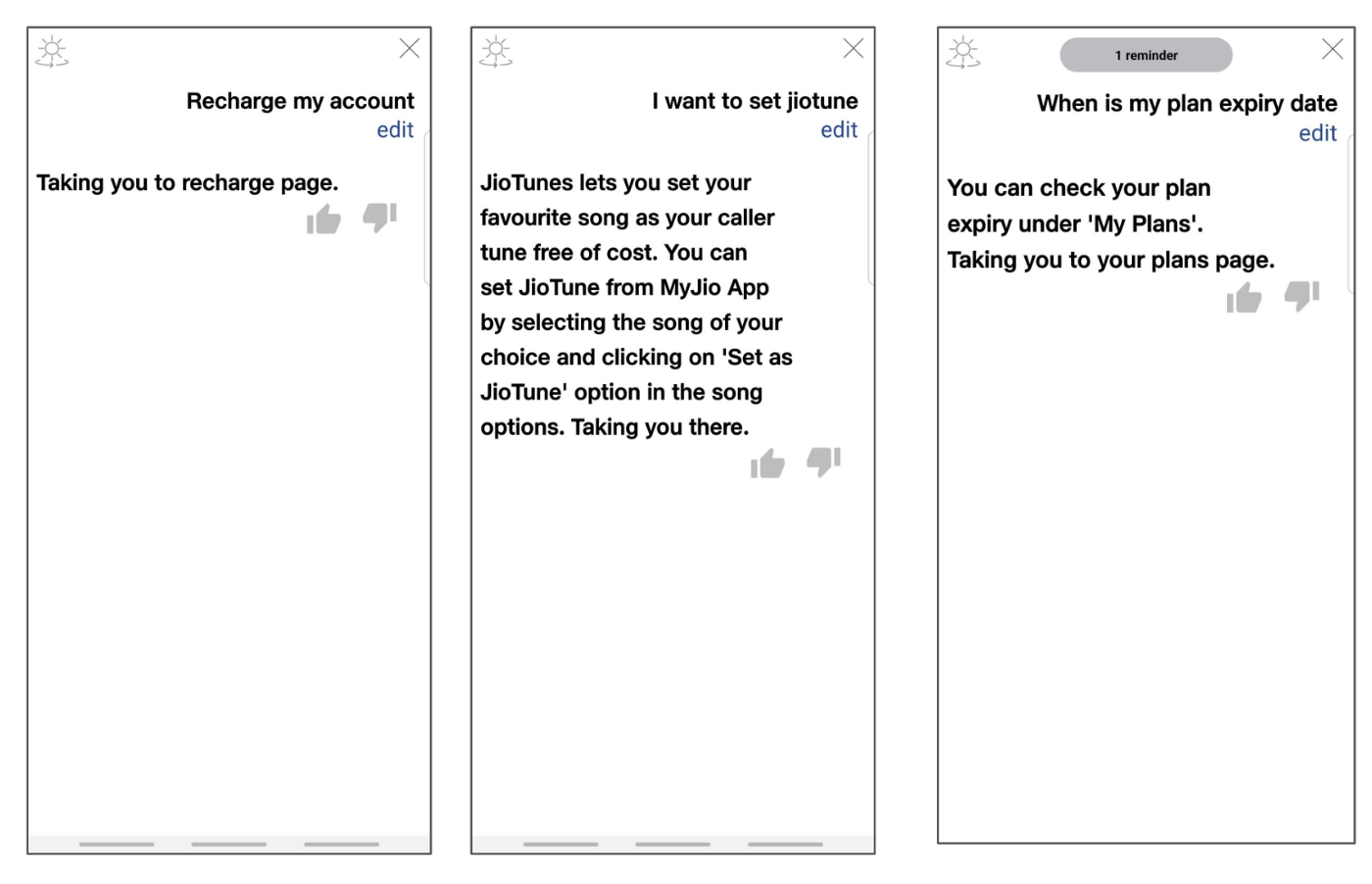 Demo of Voice to Action in HelloJio Assistant