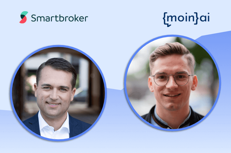 Thomas Soltau CEO bei wallstreet:online capital AG / FondsDISCOUNT.de / Smartbroker im Webinar mit Managing Director Frederik Schröder von moinAI über den Chatbot von Smartbroker