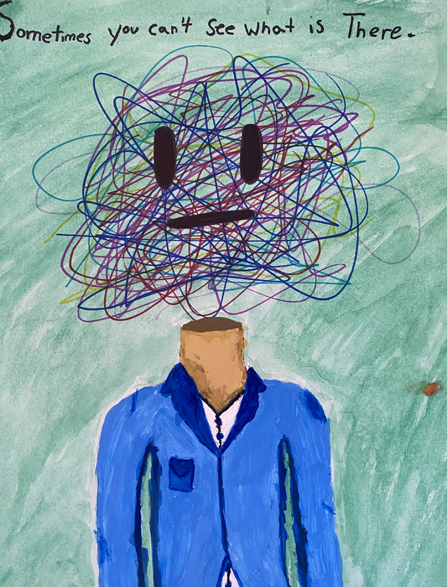 original student artwork on mental health