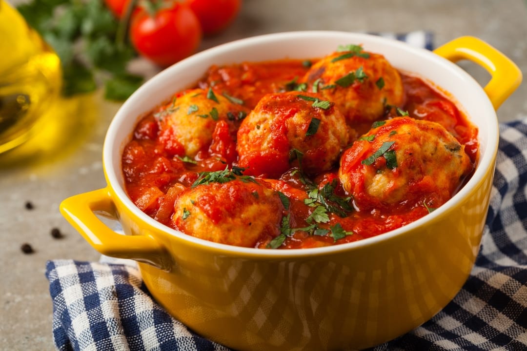 Cheats Chicken Sausage Meatballs with a Spicy Tomato Sauce Recipe
