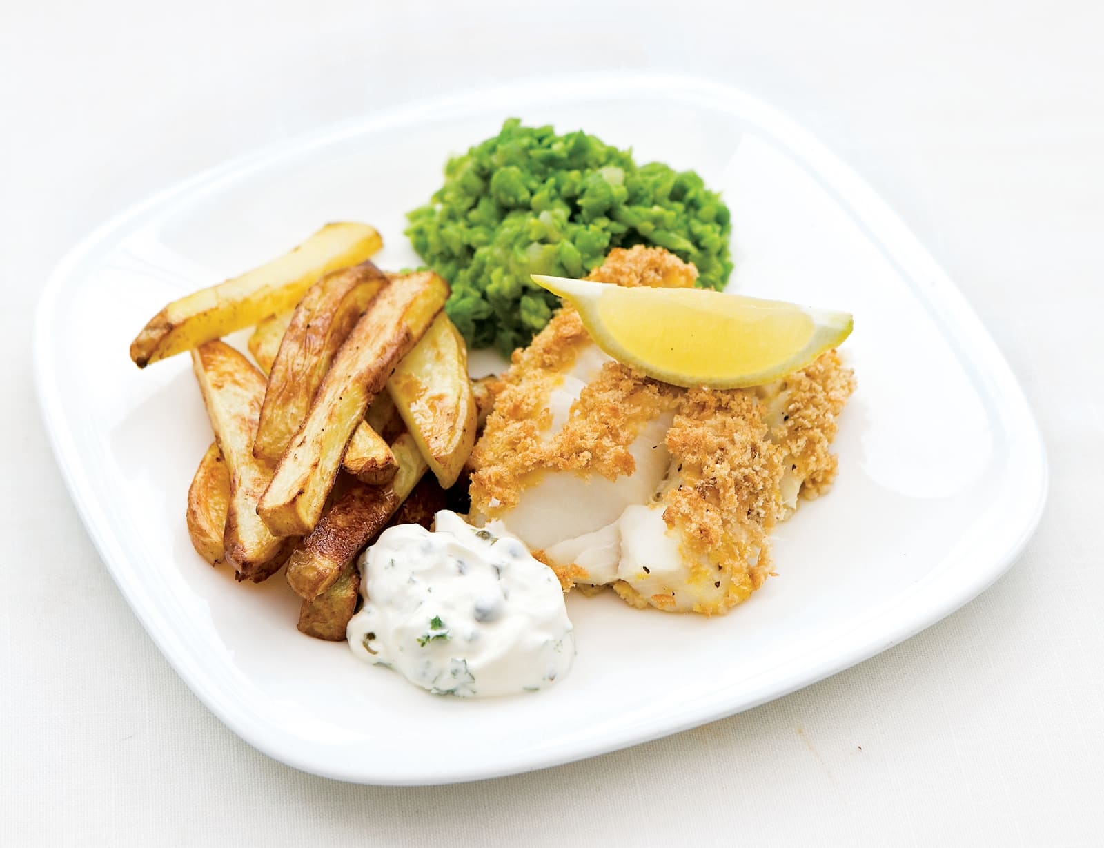 Cod and chips with tartare sauce Recipe