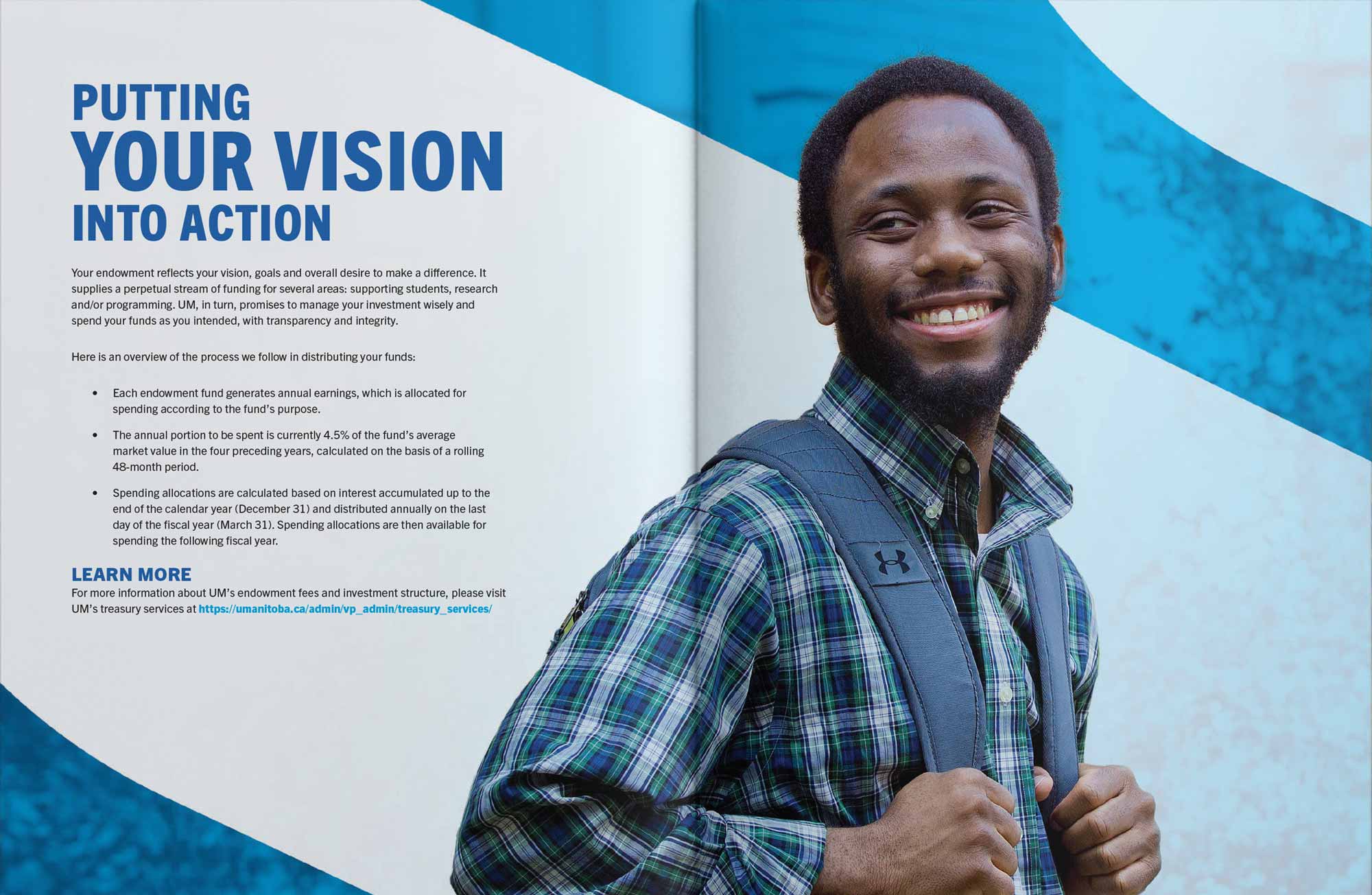 Sample spread of an impact report