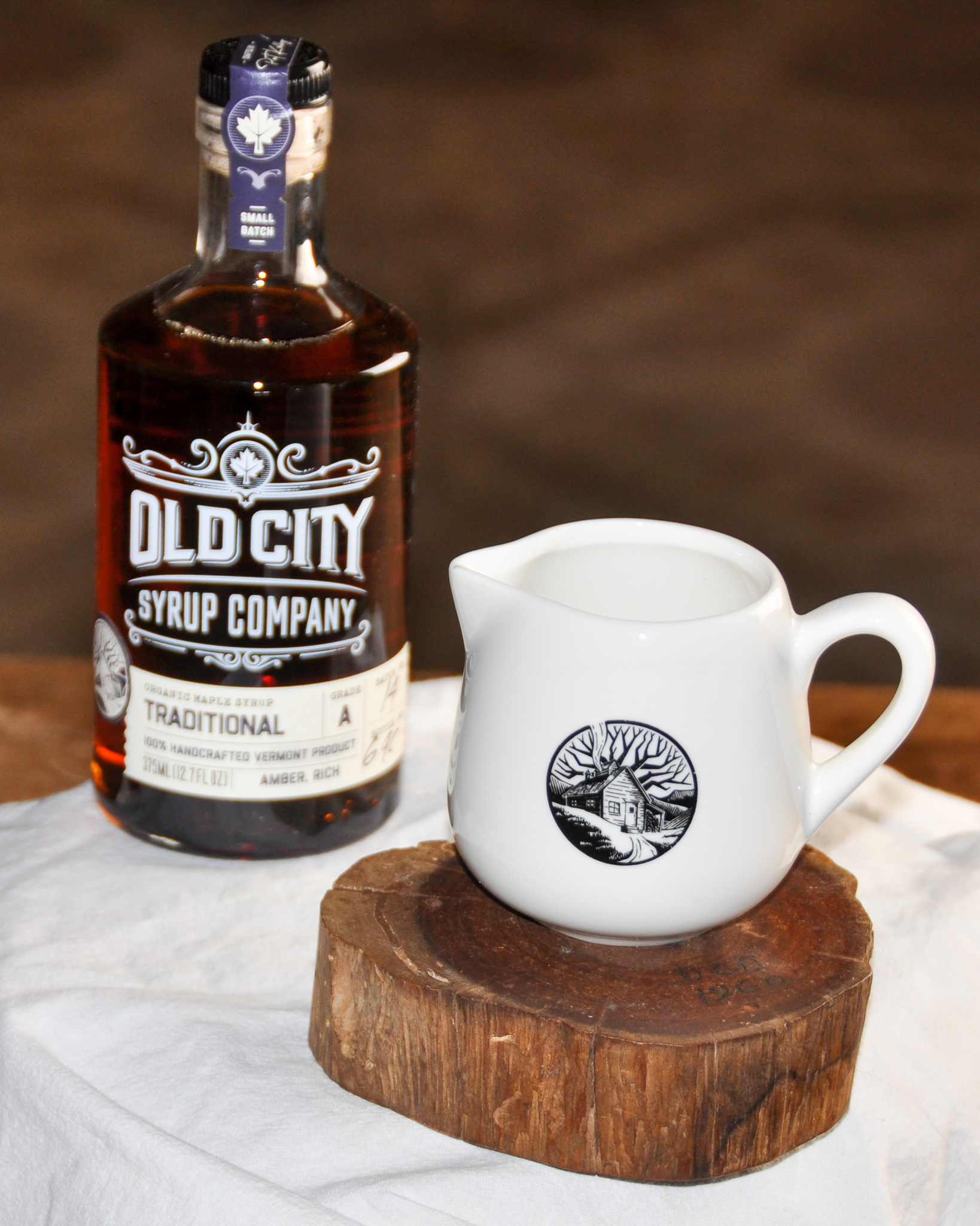 Porcelain syrup pitcher