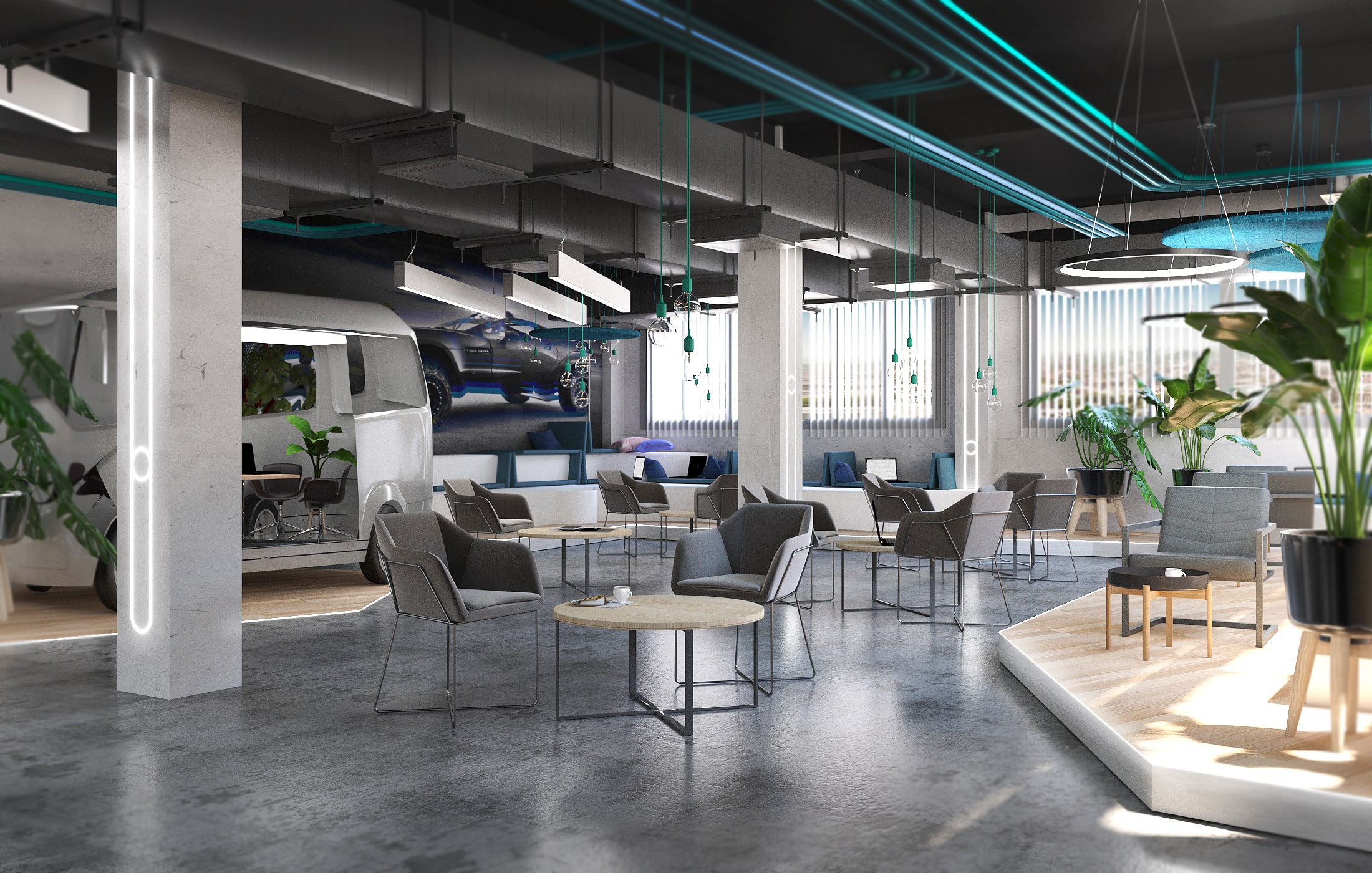 Office Design- Entwurf von Airbus München