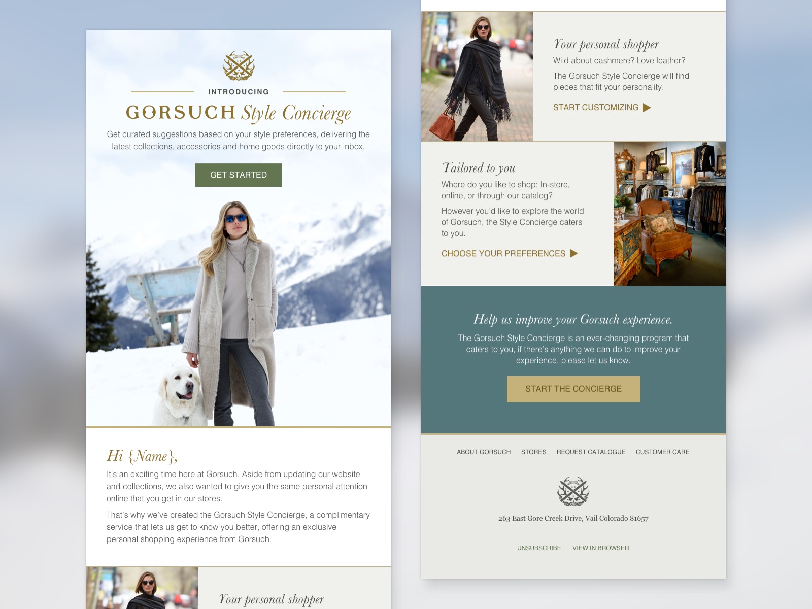 Style Concierge email design