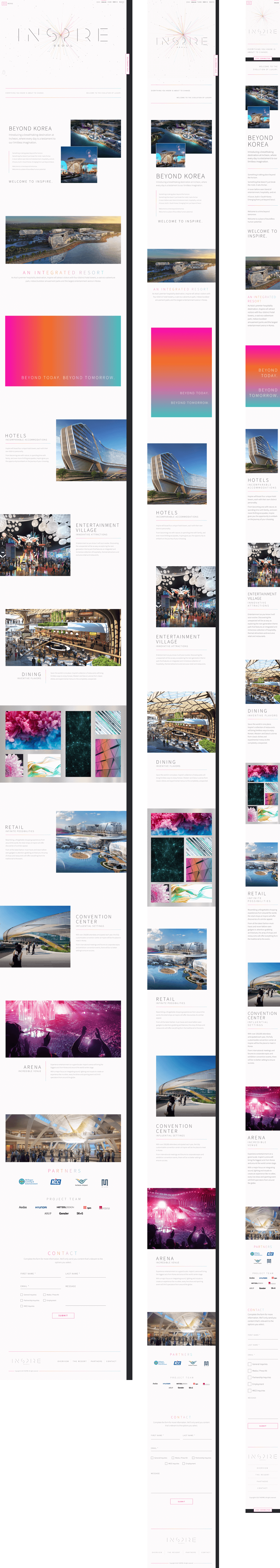 The English version of the landing page with desktop, tablet, and mobile breakpoints.