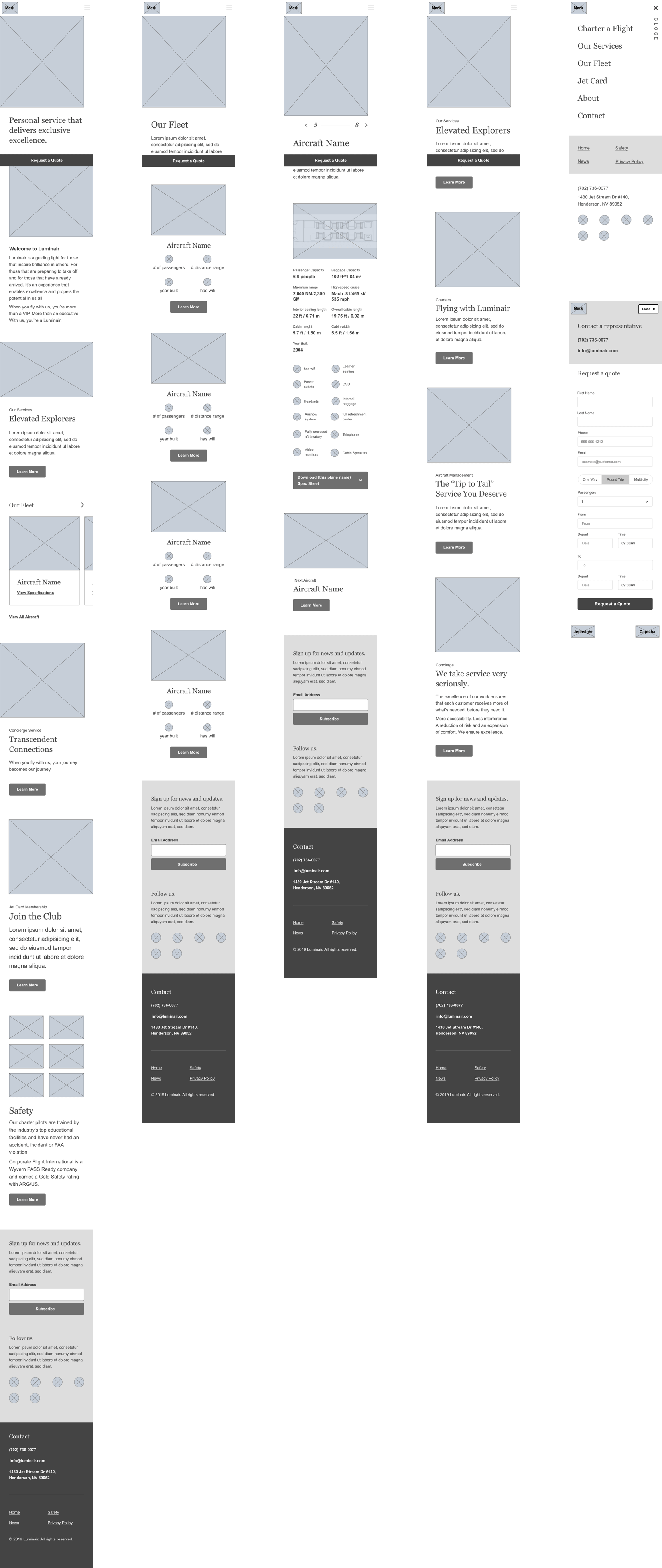 High fidelity mobile wireframes