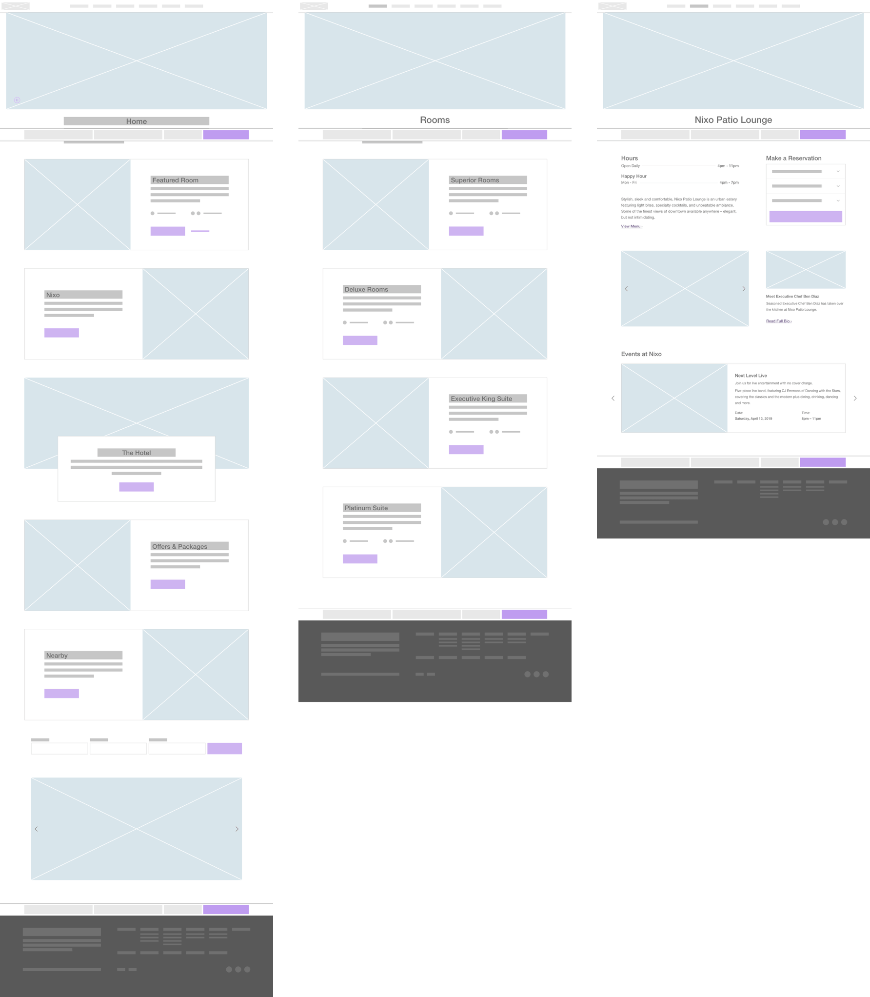 First wireframe concepts.