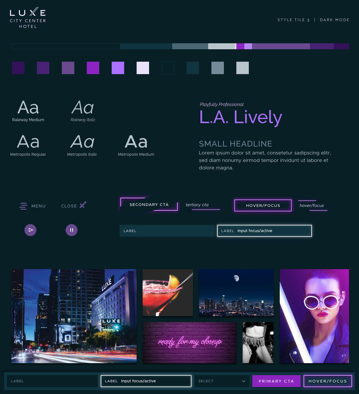 Style Tile Concept 3 - Dark Mode