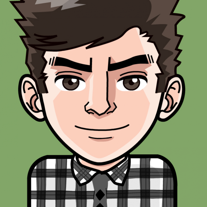 Avatar: Shows a team member in comic style