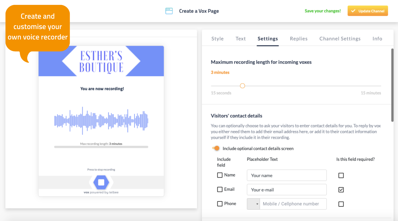 voice messaging platform