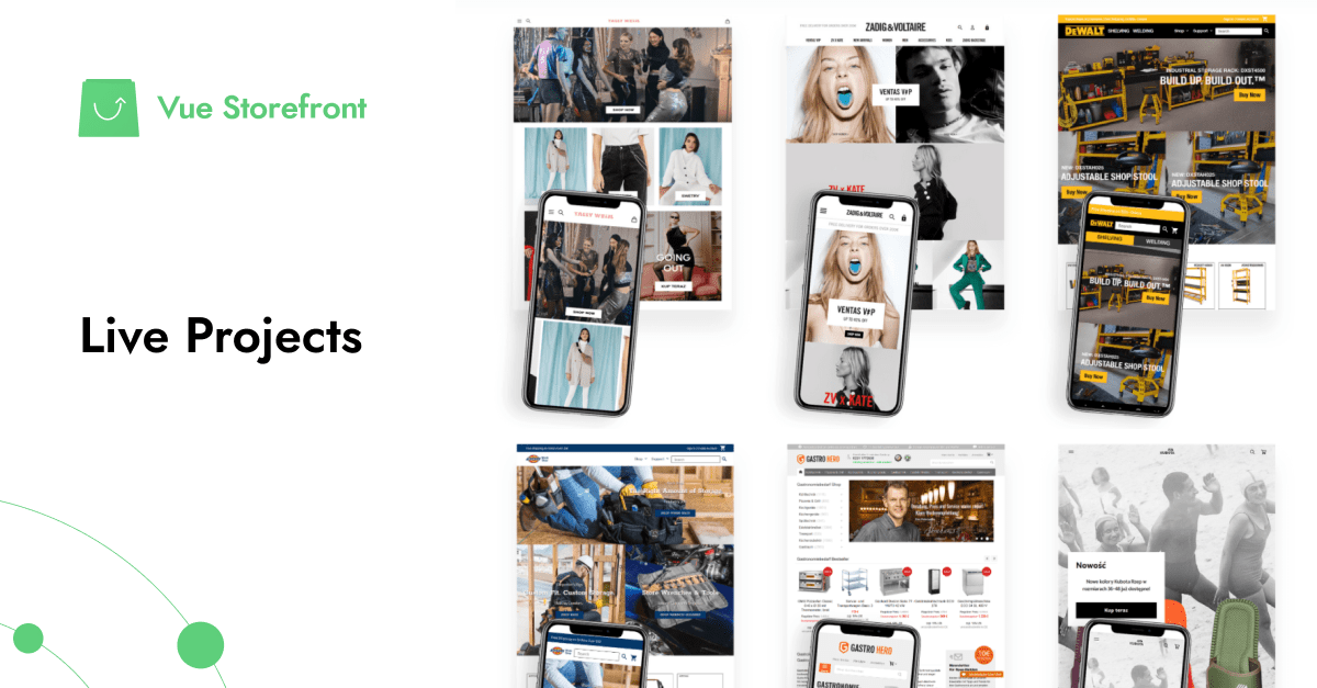 Live Projects Vue Storefront