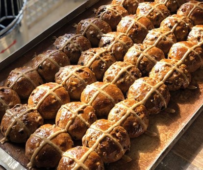 Landrace Bakery hot cross buns