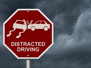 Distracted Driving Hazard Sign