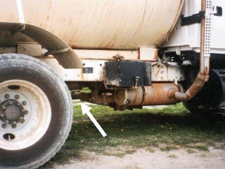 Close-up View of Large Water Truck