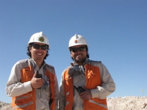 Two Happy Construction Workers