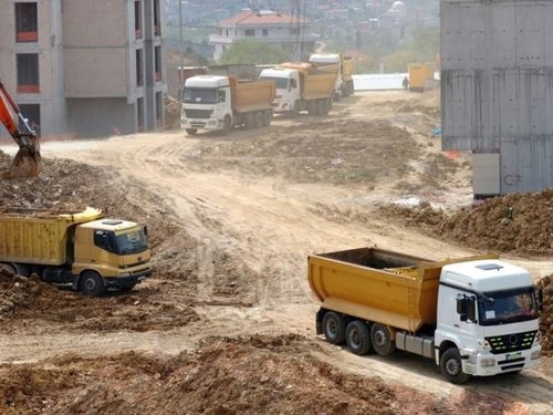 Big Trucks on Construction Site