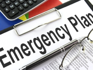 Clipboard with Emergency Plan