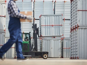 Pedestrian Walking in Same Work Area as Forklift