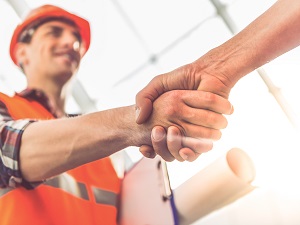 Worker Shaking Hands