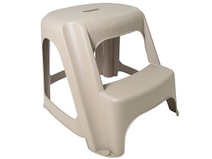 Small plastic step stool.